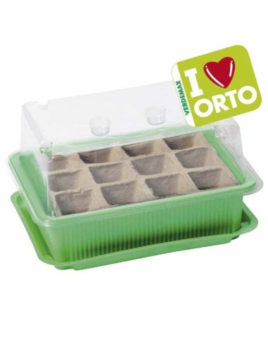 Miniserra con semenzaio biodegradabile Verdemax I LOVE ORTO cm 20x