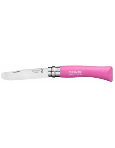 pinel Coltello Punta Tonda Bimbi N°07 Manico Fucsia