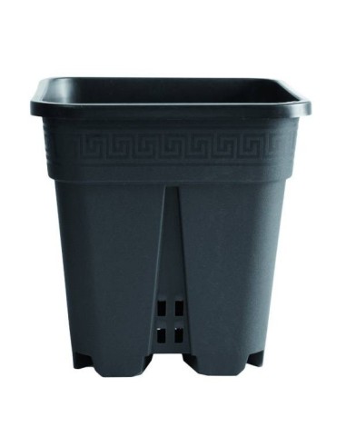 Vaso a rete quadrato Super Vega Nero in plastica