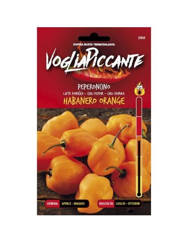 Semi di Peperoncino Piccante Habanero Orange