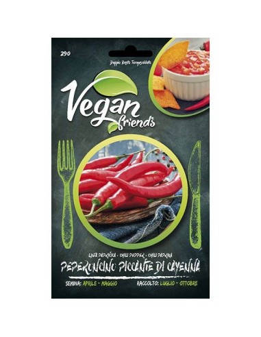 Semi di Peperoncino Cayenna per cucina vegana