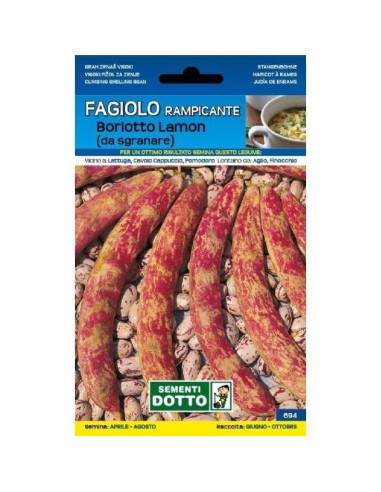 Sementi da Orto Fagiolo Borlotto Lamon rampicante